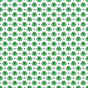 happy shamrock forest green heart small