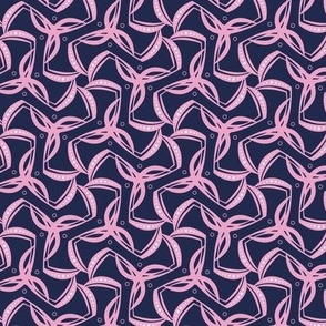 abstract rotating shapes navy-pink