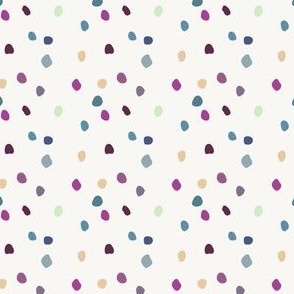 Watercolor Dots on Cream