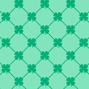 Shamrock Diamond Lattice in Tonal Mint Green