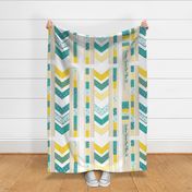 Sunshine Chevron Cheater Quilt Pillow Set