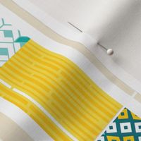 Sunshine Chevron Cheater Quilt Pillow Set