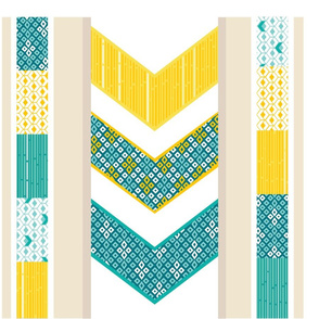 Sunshine Chevron Cheater Quilt Pillow Set