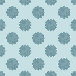 Spring Bloom Blue Scallops // 4x4