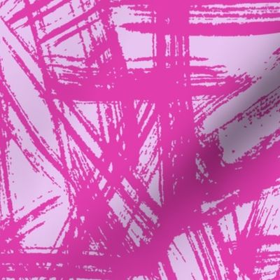 Brush Strokes -  Large Scale - Hot Pink Abstract Geometric Dopamine Rush