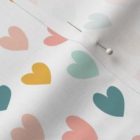 boho rainbow hearts pattern swatch SMALL