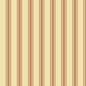 Brown Ticking Stripe on Yellow