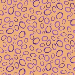 Summer Bloom Purple Circles on Cream // 8x8