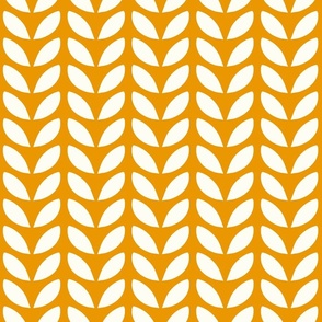 Fall leaves marigold yellow natural white Regular Scale by Jac Slade