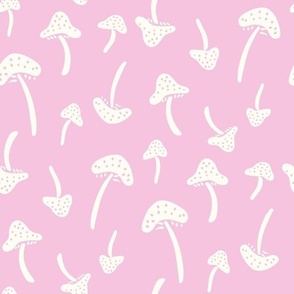 Mushrooms baby pink Regular Scale by Jac Slade