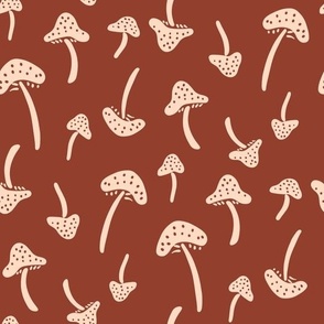 Mushrooms brown blush Regular Scale by Jac Slade