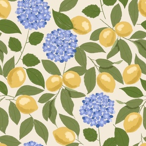 Italian Lemons Fabric, Wallpaper and Home Decor