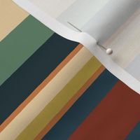 Cottage Wool Stripe Blanket - mid century colorway TextureTerry