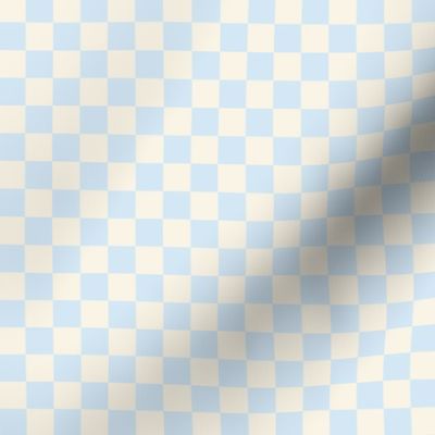 1/2” Checkers, Baby Blue and Ivory