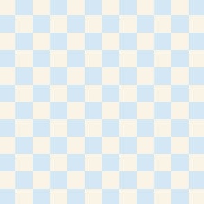 1/2” Checkers, Baby Blue and Ivory