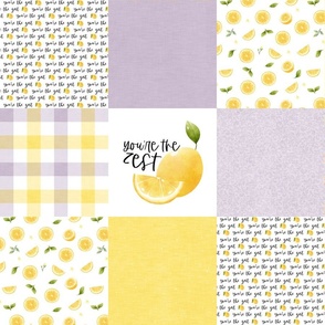 Lemon//You're the Zest//Purple - Wholecloth Cheater Quilt