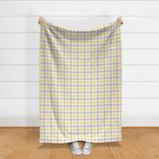 1 inch Gingham//Lemon&Purple