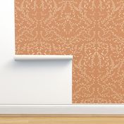 Large botanics leaf pattern Garden Walls ochre