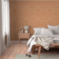 Large botanics leaf pattern Garden Walls ochre