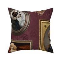Dog Lovers Portrait Collection in burgundy red