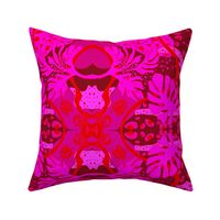 Palm Motif in Bold Pink