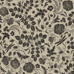 Botanical on Linen 