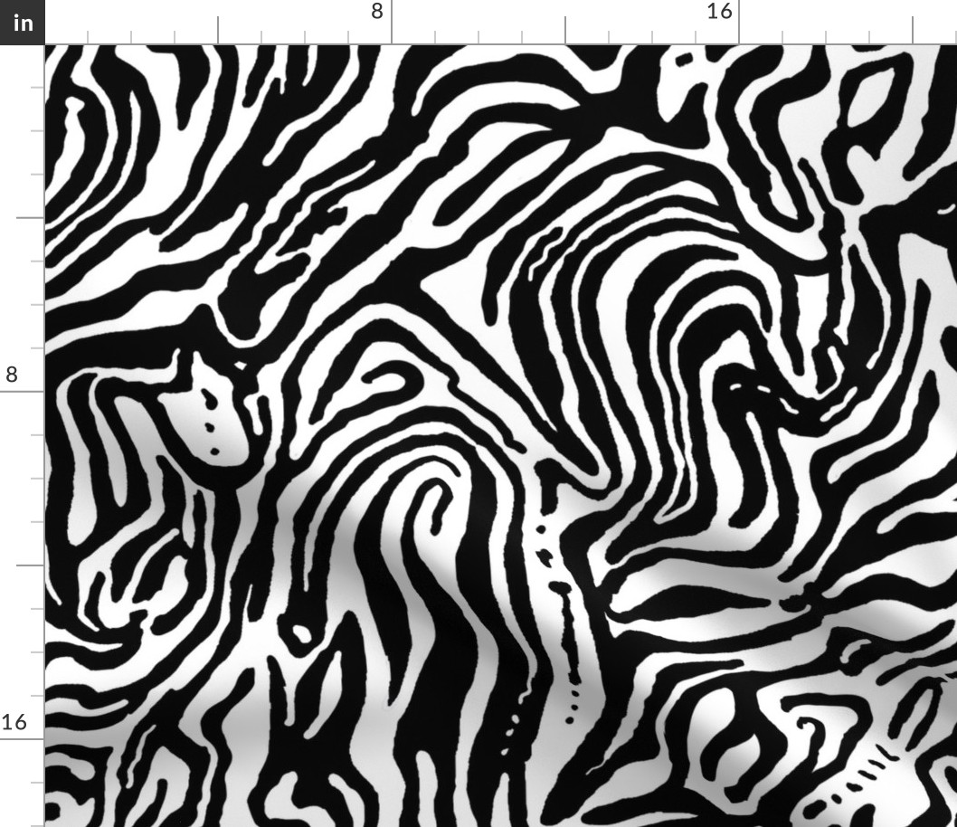Crazy Zebra stripe wallpaper and fabric