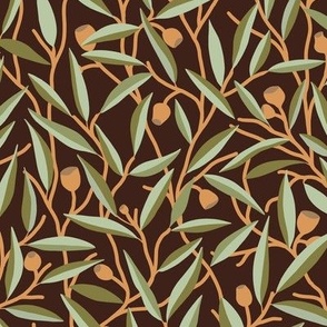 natural gum leaf pattern on earthy