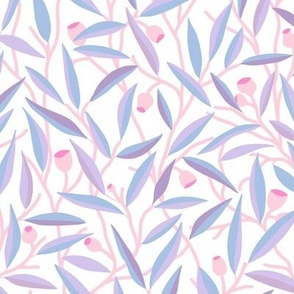 pastel purple leaf pattern