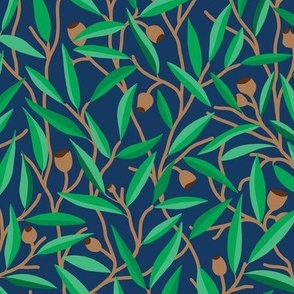 lush gum leaf pattern