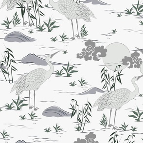 Chinoiserie Birds Light Large scale size 24''