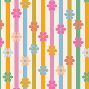 Summer Stripes Floral Pattern