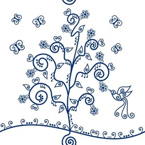 Swirly tree and friends