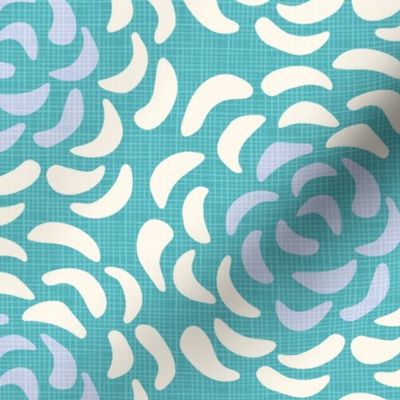 rice flower succulent large wallpaper scale in turquoise by Pippa Shaw