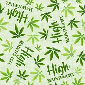 Medium Scale High Maintenance Marijuana Pot Weed Leaves