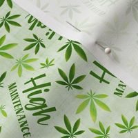 Small-Medium Scale High Maintenance Marijuana Pot Weed Leaves