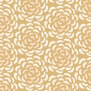 rice flower succulentlarge wallpaper scale in gold by Pippa Shaw