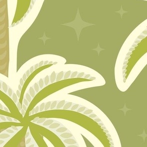 Decorative Palms L - Olive Green