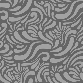 Abstract Swirls Neutral Gray