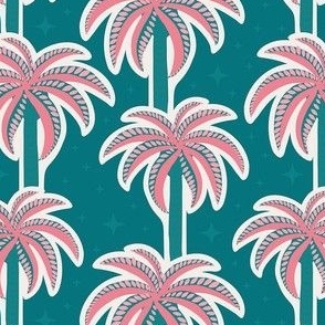 Decorative Palms - Pink and Teal