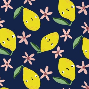 Lemons dark wallpaper scale
