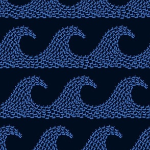 Duck Waves! // Navy Blue