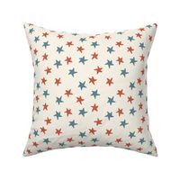Vintage Red and Blue Stars