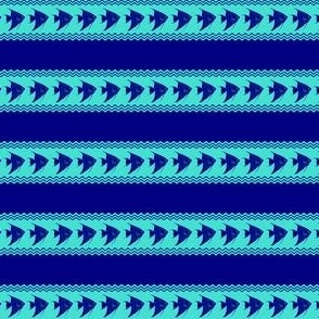 Micro Blue Turquoise Coastal Angelfish Stripes