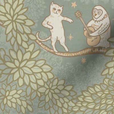 Hidden Whimsy: An Owl and Pussycat Live Happily Ever After in the Forest