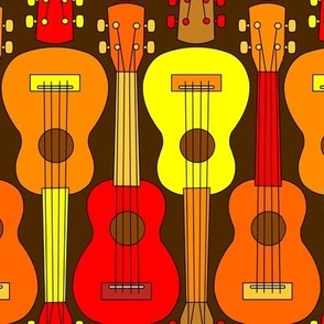 Vertical Ukulele Warm Colors