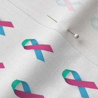 Thyroid Cancer Ribbons Cute, Teal/Pink/Blue Ribbon, Cancer Ribbon, Awareness Ribbon