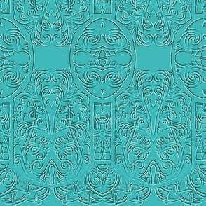 Twisted Turquoise Embossing -NOT a solid color design