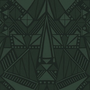 Large - Geometric Windmill Dark Green 4