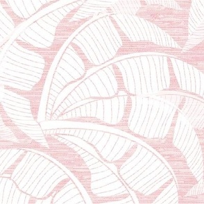 Grasscloth White Palms on My New Pink Wallpaper